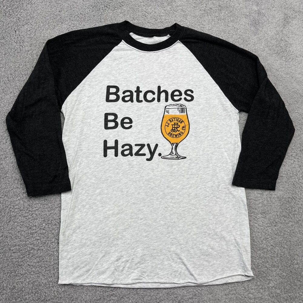J.J. Ratigan Brewing Company Womens Batches Be Hazy 3/4 Sleeve T-Shirt Size Medi